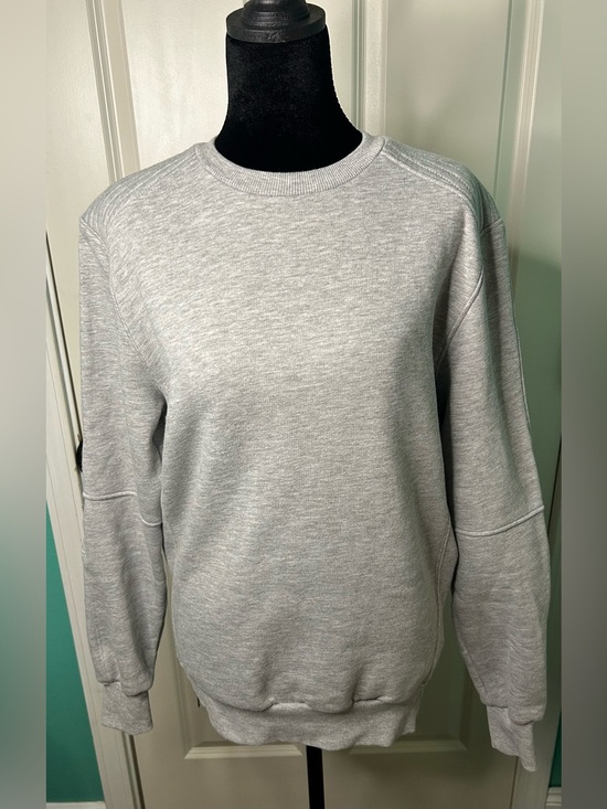 Divided Tops - H&M Divided Light Gray Panel Detail Seam Crewneck Sweatshirt XS zipper details